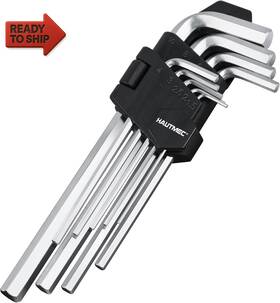 Hautmec 744759822642 9-piece Allen Wrenches Sets L Shape Metric Hex Key Set Chrome Vanadium Steel