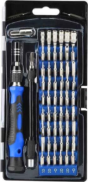 Ht-1345863 Hautton Precision Screwdriver Set 60 In 1 With 56 Bits Magnetic 1-blue