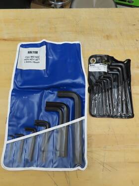 Herbrand Hawmb11m 2 X Metric Allen Wrench Sets 22-pcs Ball End And Plain 1.5-19mm