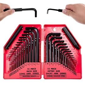 0.0283 Hex Key Wrench Set 32piece 0.0283/8 Inch 0.710 Mm Allen With 2piece