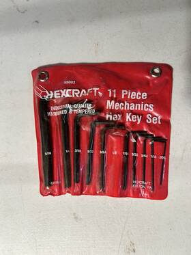 55002 Hexcraft Vintage 11 Piece Mechanics Hex Key Set