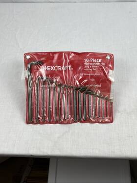5504 Hexcraft 18 Piece Long And Short Sae Hex Key Wrench Set .05 Inch - 5/16