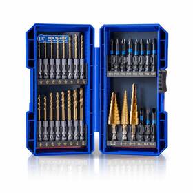 Hf101080 Highfire 30pcs Impact Driver Bit Set Include Screwdriver Step Drill