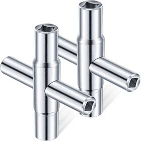 Honoson-63100 Honoson 2 Pieces 4 Way Sillcock Key Hose Bib Steel Wrench Water