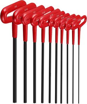 Honoson-70977 Honoson 10 Pieces T-handle Hex Key Set T-key Allen Wrench Kit Sizes 3/32 7/64