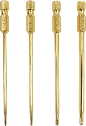 Hshb100t Hoplex Rc Hex Bit Set 1.5 2.0 2.5 3.0mm Head Allen Wrench S2 Steel Titanium Hexagon