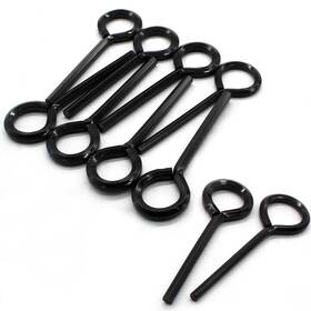 Hordion 772625674101 10pcs 5/32 Inch Hex Dogging Key Set With Full Loop Heavy Duty Annula