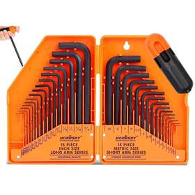 Horusdy 690150155264 30-piece Hex Key Set Allen Wrench Inch/metric Mm 0.7mm-10mm Sae