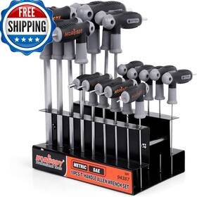 B09qs7qrxv Horusdy 18-piece T-handle Allen Wrench Set Inch/metric Long Arm Ball End Hex