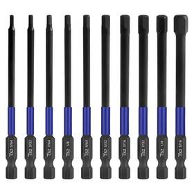 36614 Hphope Impact Hex Head Allen Wrench Drill Bit Set 10 Pcs 100 Mm Sae