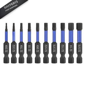 Hp240005 Hphope Impact Hex Head Allen Wrench Drill Bit Set 10 Pcs - 50 Mm Sae