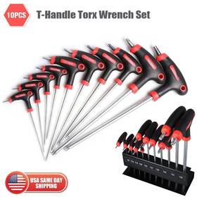 Hh-trs1050 Huhou 10x T Handle Wrench Set Torx Star Key 2 Drive Ends Auto Bike Repair Tool T9-t50