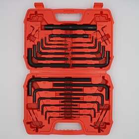 Hurofe 680306174201 32-piece Hex Key Allen Wrench Set With Reinforced Handle Inch/metric Sae 7/
