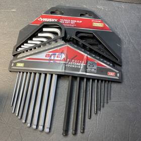 Husky 037103373656 Bite Sae/metric Non-slip Hex Key Set 18-piece