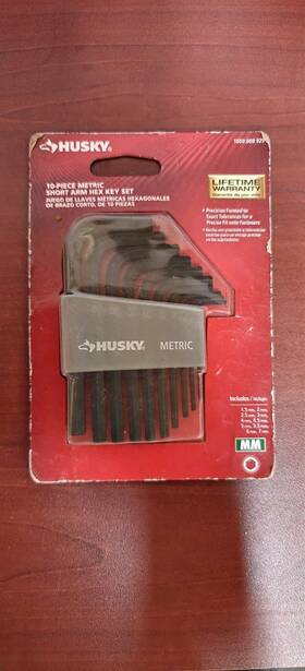 Husky 037103960054 10 Piece Metric Short Arm Hex Key Set