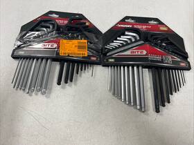 1010076981 Husky 2 Bite Sae/metric Non-slip Hex Key Set 18-piece Open Box Original Pack