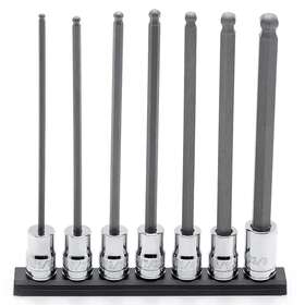 Husky 445020974970 3/8 Inch Drive Sae Long Ball Bit Socket Set 7-piece