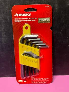 Husky 637634122640 13-piece Short Arm Hex Key Set Sae Guaranteed Forever New