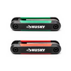 Husky 705353420825 Mini Folding Hex Key Set 9-piece Sae 8-piece Mm
