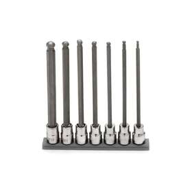 Husky 711181791501 3/8 Inch Drive Sae Long Ball Hex Bit Socket Set 7-piece