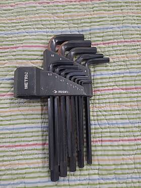 Husky 744759235602 Metric Long Arm Hex Key Set Allen Wrench Color Coded 13-piece