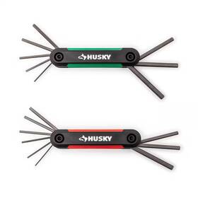 Husky 744759829399 Folding Hex Key Set 9-pieces Sae 8-pieces Mm