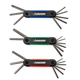 Hfhks9pc-06 Husky Folding Hex Key Set Sae 9-piece