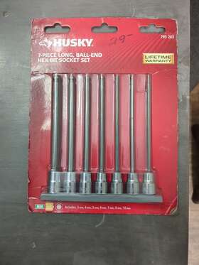 H3dmmlbbs7pcnn Husky Long Ball End Bit Socket Set Metric 7-piece 3/8 Drive