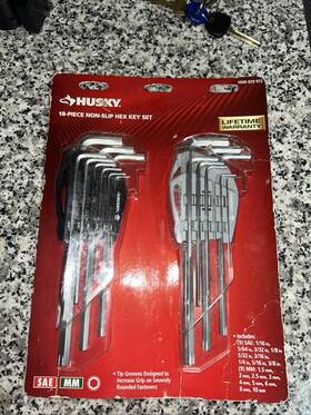 Hblahk18 Husky Bite Sae/metric Non-slip Hex Key Set 18-piece