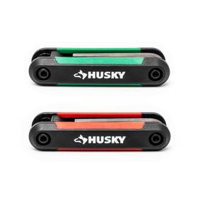 Hmfhksm17pcn-06 Husky Mini Folding Hexkey Set 9-piece Sae 8-piece Mm