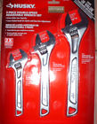 Husky New 3 Piece Pc Double Speed Adjustable Wrench Set Wrenches Metric Sae 848949010106