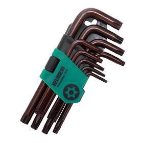 Ieusew 614161221077 Torx Star Allen Wrench Set Tamper Resistant Key S2 Steel 9-pi