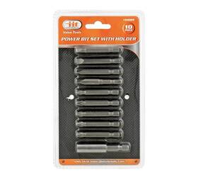 Iit 164089 10 Pc Power Bit Set With Holder For Drill And Screw Gun