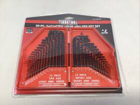 5297190 Ironton 30 Piece Sae/metric Long Arm Hex Key Set Item No