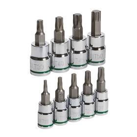 6194344 Ironton Torx Bit Socket Set 9-pc. 1/4 Inch And 3/8 Drive Sizes Chrome Finish