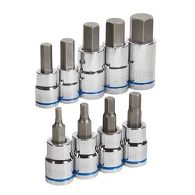 6194379 Ironton Metric Hex Socket Set 9-pc. 3/8 Inch And 1/2 Drives Chrome Finish