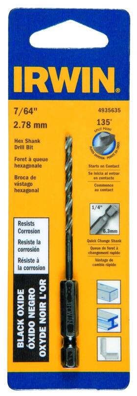 4935635 Irwin Tools Oxide Hex Shank Drill 1 Count Pack Of Black