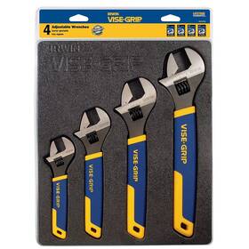 586-2078706 Irwin 4 Pieces Adjustable Wrench Tray Set