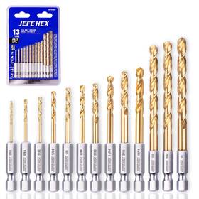 Jefe Hex 755361312506 13-piece Drill Bits Set Shank Bit For Quick Change 13 Pcs