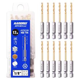 Jefe Hex 755361312759 1/8 Inch Shank Drill Bits - 12 Pcs Hss Titanium 12pcs Jefe Hex 755361312759 1/8 Inch Shank Drill Bits - 12 Pcs Hss Titanium 12pcs