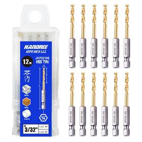H3-32-12 Jefe Hex 3/32 Inch 12 Pcs Shank Drill Bit For Quick Change Hss 12pcs