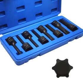 Jeuclel 758266466985 8pcs Torx Star 6 Point Impact Bit Socket Set T30 T40 T45 T50 T55 T60 T70 T80