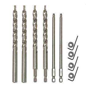 Jfogo 792288650113 4 Pieces 3/8 Inch 9.5mm Drill Bit With Depth Stop Collar And 2