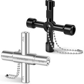Jiegong 313114114199 Multi-functional 4 Way Sillcock Key Set 2-pack Utility Water For Valves