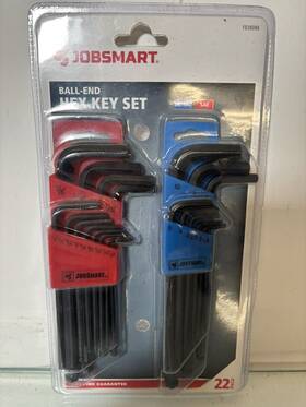 1038086 Jobsmart 22 Pc. Sae/metric Ball-end Hex Key Set