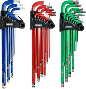 Jobsmart 726084397866 27 Pc. Sae/metric Extra Long Arm Ball Point Hex Key Set