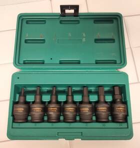 S50h3106s Jonnesway 9 Piece Hd Hex Socket Set 3/8 Inch Drive Metric 4-12 With Case