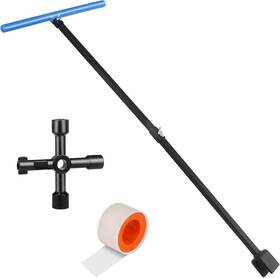 He-28 Joretle Water Key Meter 28 Inchs Shut Off Tool Comes With 4-way Multifun