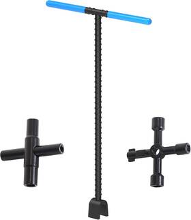 Jumbo 850074108009 16 Inch Water Meter Key With 4 Way Sillcock And Multi Utility