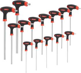 Juvo Plus 445022695668 14 Piece T Handle Allen Wrench Set 7 Imperial And Metric Hex Key Red
